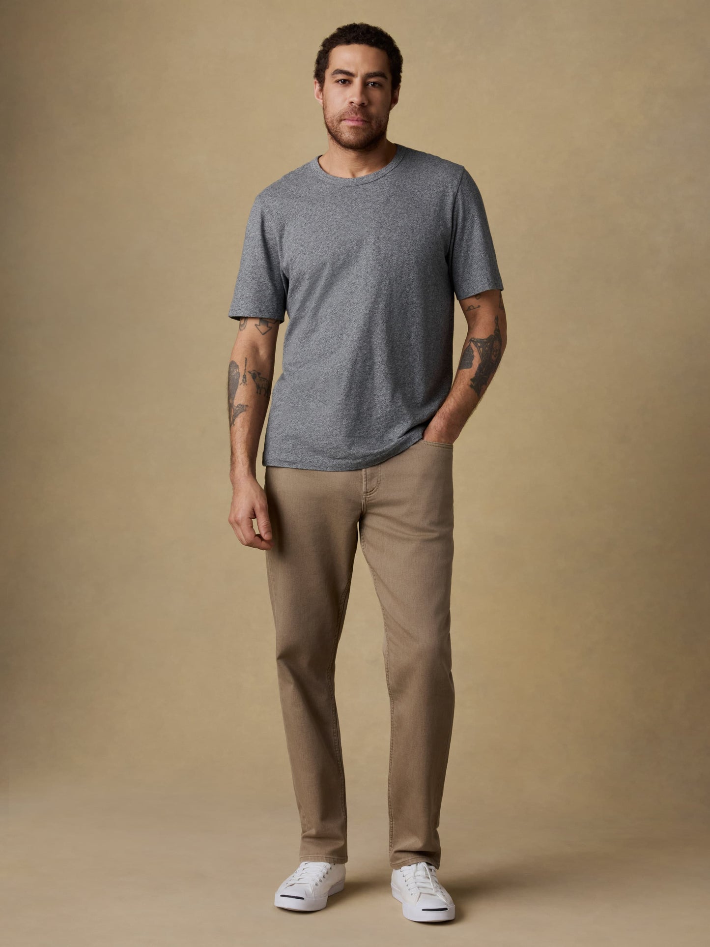 Sunwashed Regenerative Tee - Pebble Grey Heather