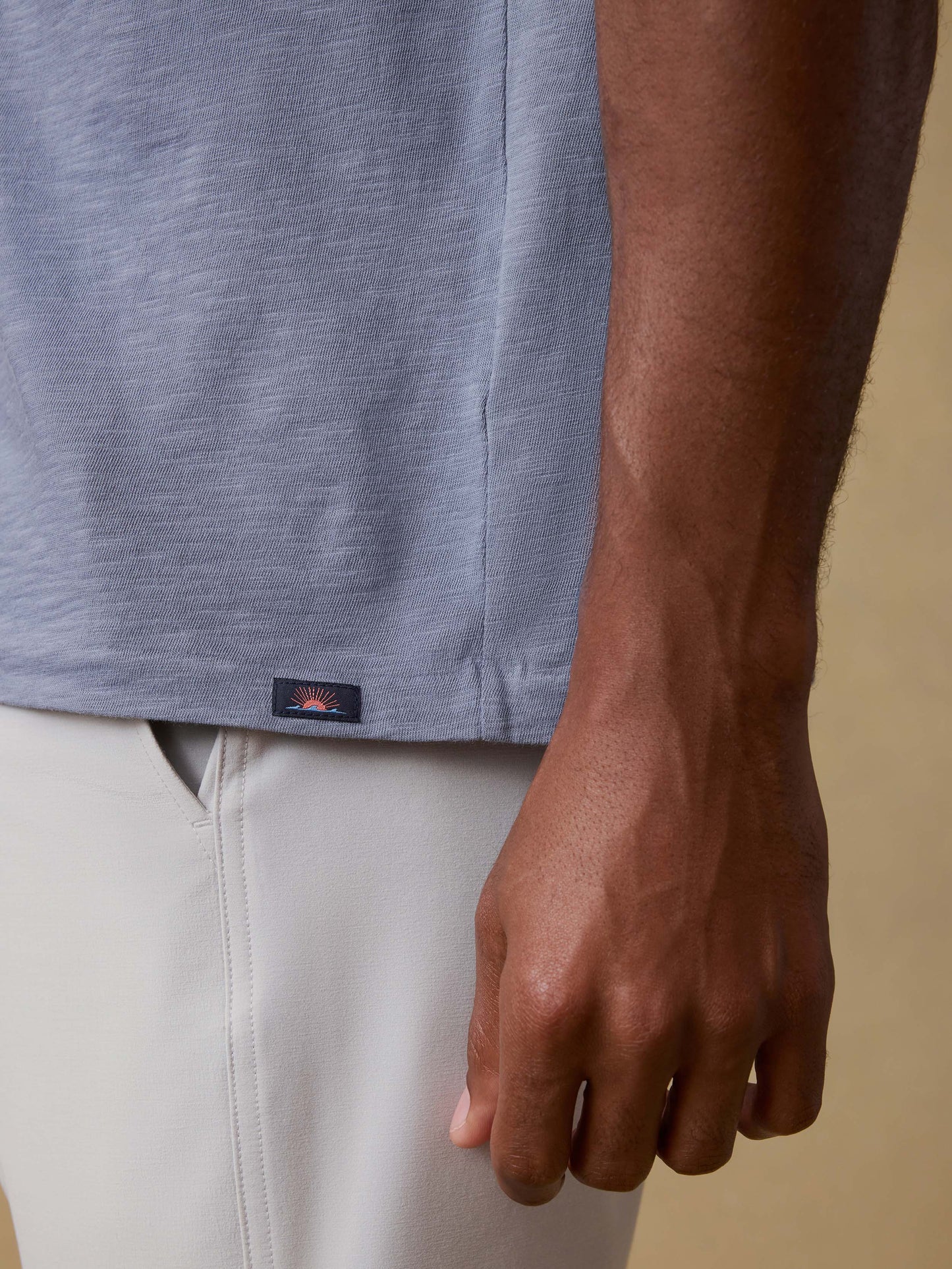 Sunwashed Regenerative Pocket Tee - Flint