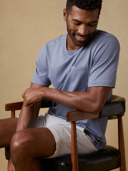 Sunwashed Regenerative Pocket Tee - Flint