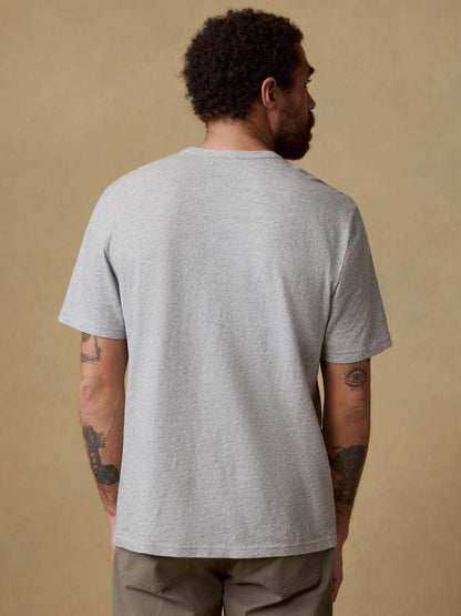 Sunwashed Regenerative Pocket Tee - Granite Heather