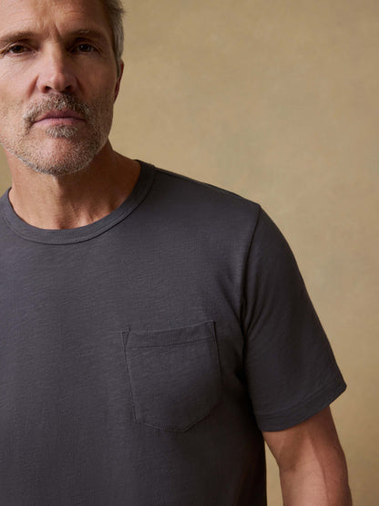 Sunwashed Regenerative Pocket Tee - Graphite