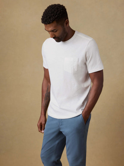 Sunwashed Regenerative Pocket Tee - White