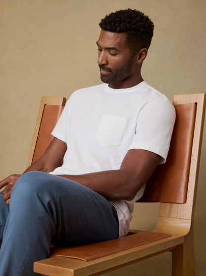 Sunwashed Regenerative Pocket Tee - White