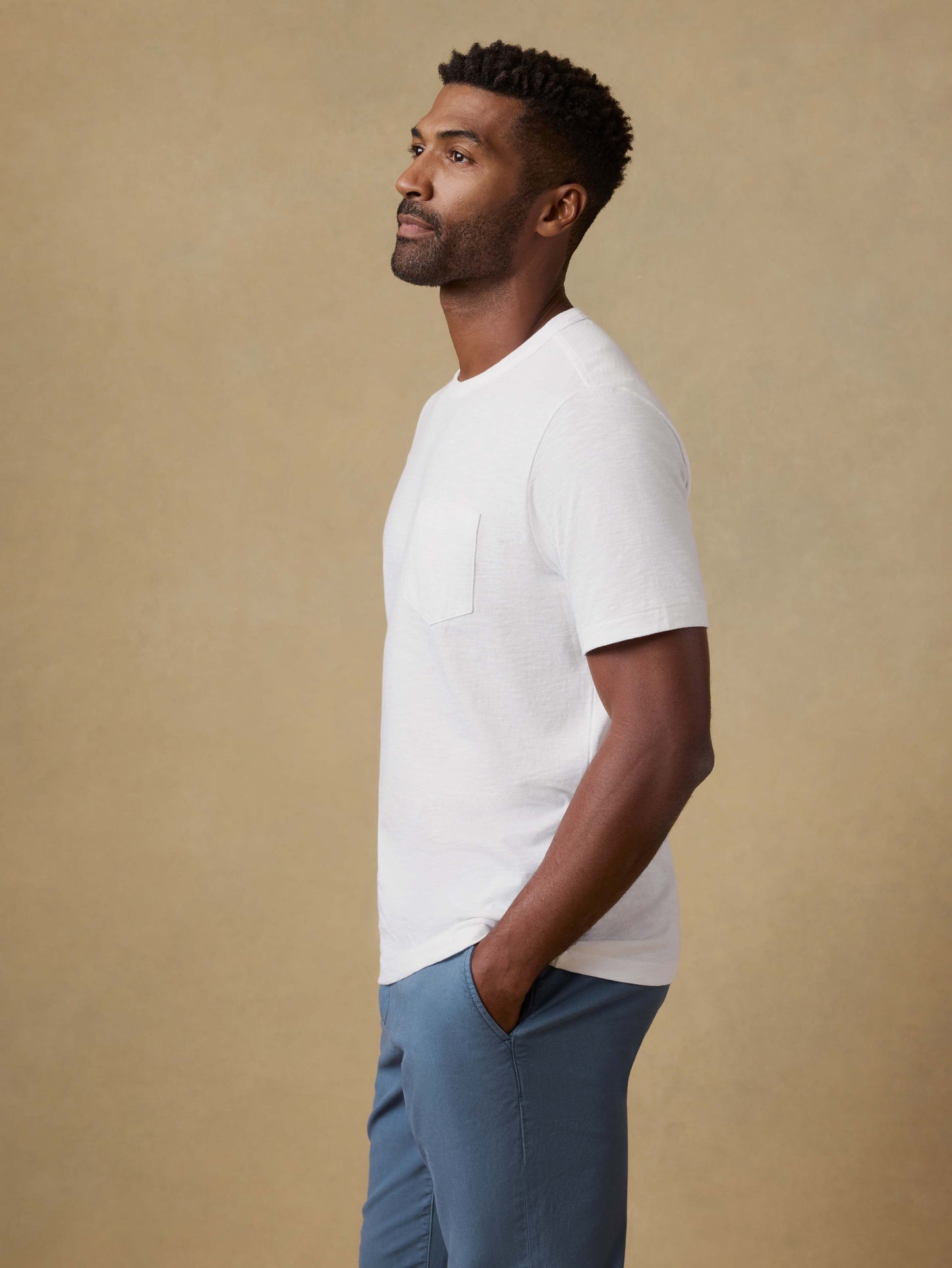 Sunwashed Regenerative Pocket Tee - White