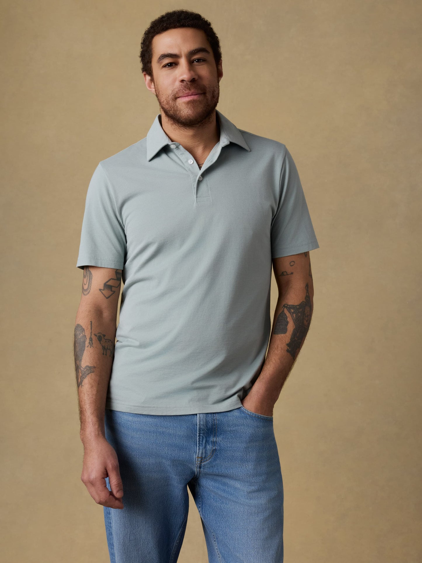Short-Sleeve Movement™ Pique Polo - Aspen Green Melange