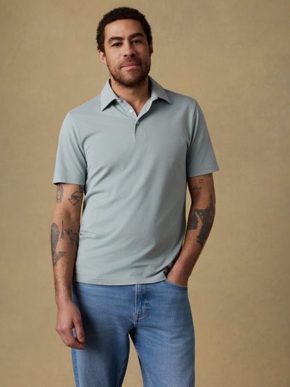 Short-Sleeve Movement™ Pique Polo - Aspen Green Melange