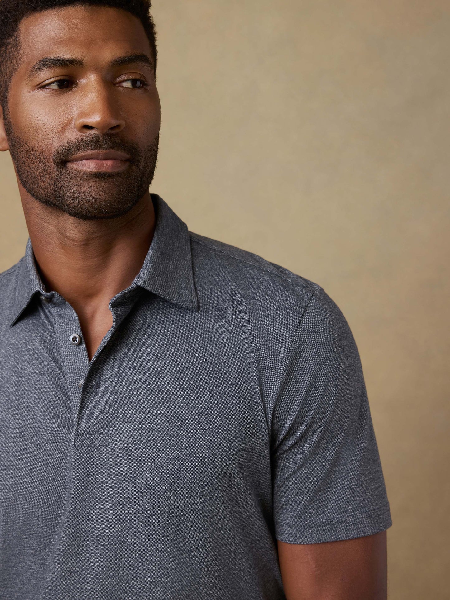 Short-Sleeve Movement™ Pique Polo - Dusty Iron Heather