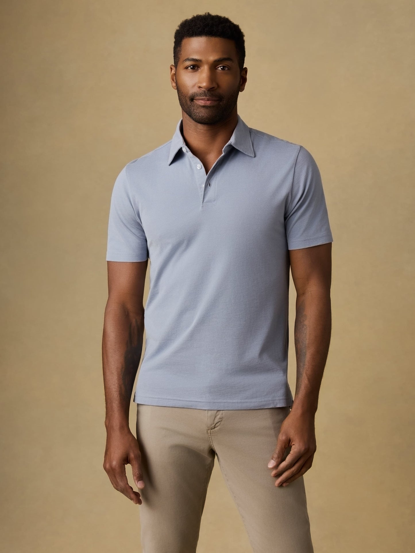 Short-Sleeve Movement™ Pique Polo - Flint White Melange