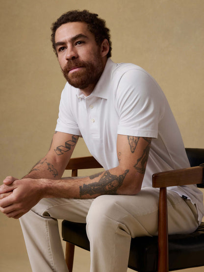 Short-Sleeve Movement™ Pique Polo - Pure White