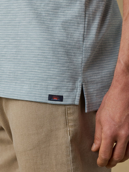 Sunwashed T-Shirt Polo - Dune Stripe Mist
