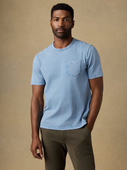 Short-Sleeve Indigo Pocket Tee - 10-year Wash