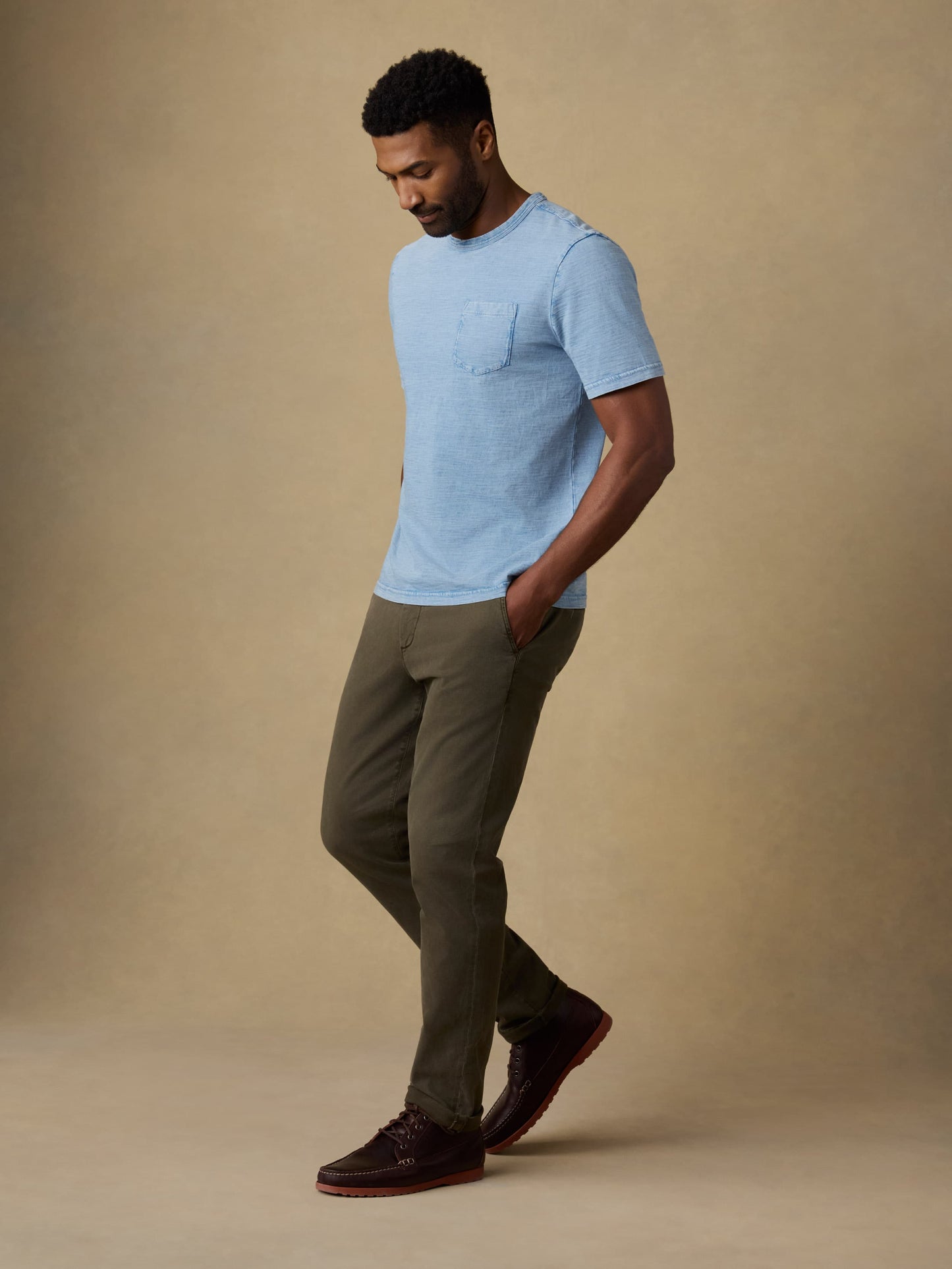 Short-Sleeve Indigo Pocket Tee - 10-year Wash