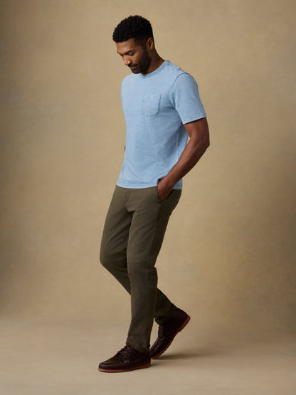 Short-Sleeve Indigo Pocket Tee - 10-year Wash