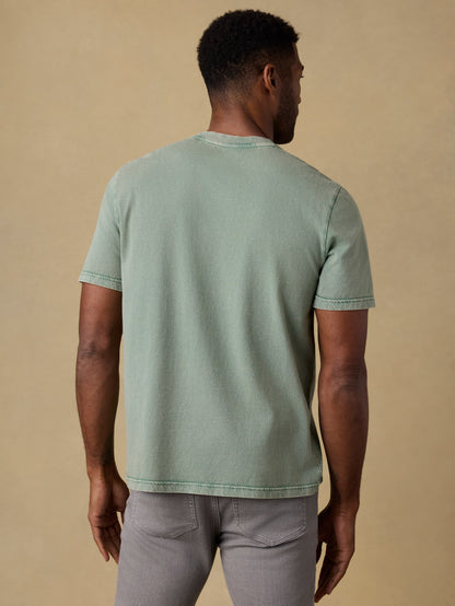 Short-Sleeve Recycled Cotton Tee - Coastal Sage