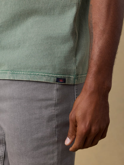 Short-Sleeve Recycled Cotton Tee - Coastal Sage