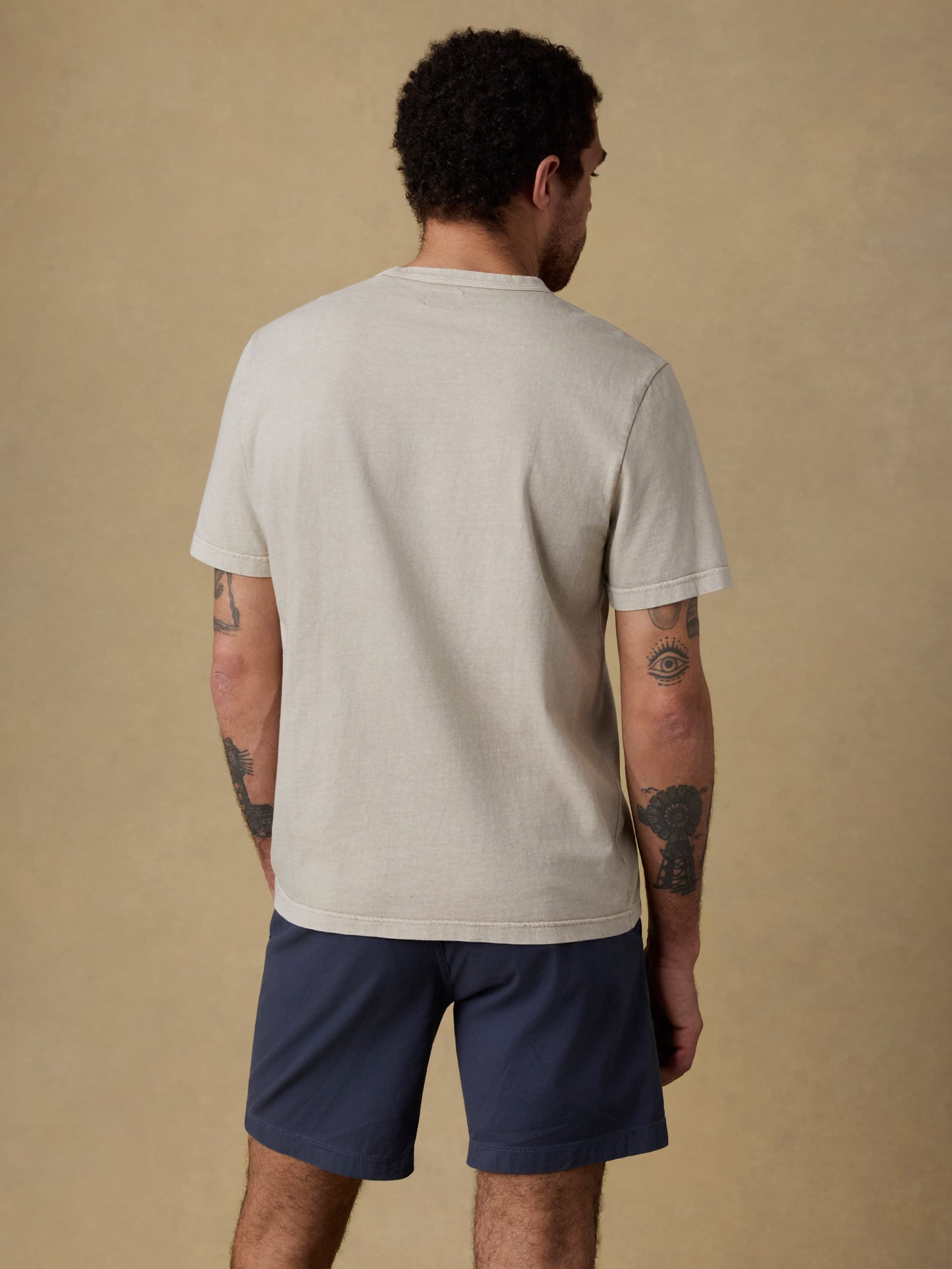 Short-Sleeve Recycled Cotton Tee - Sand Point