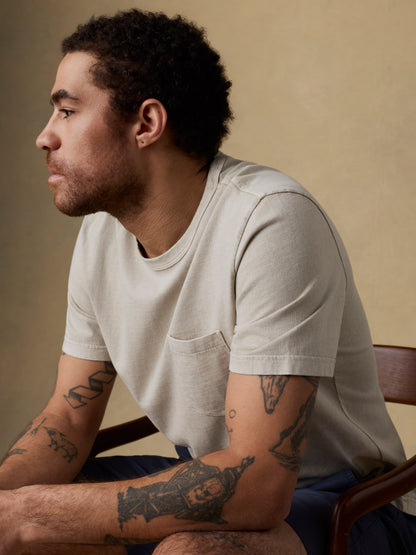 Short-Sleeve Recycled Cotton Tee - Sand Point