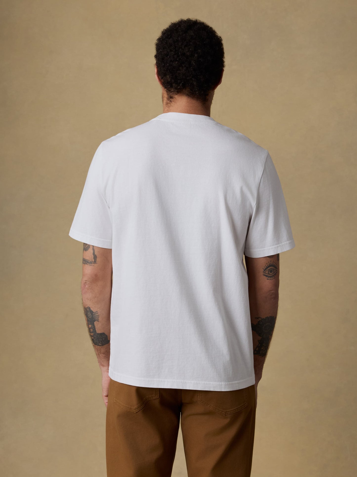 Short-Sleeve Recycled Cotton Tee - Pure White