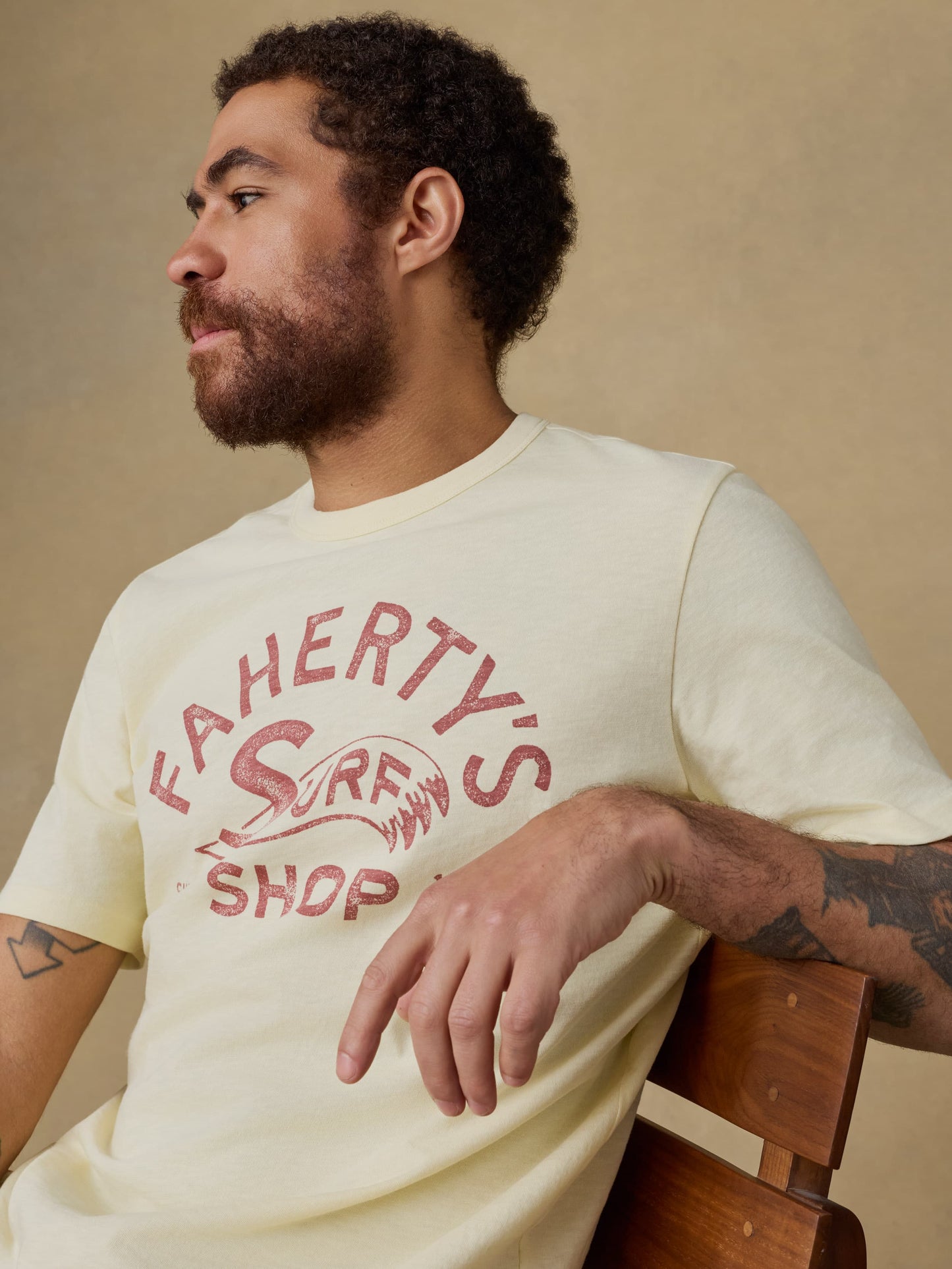 Surf Shop Sunwashed Regenerative Tee - Isle Sun