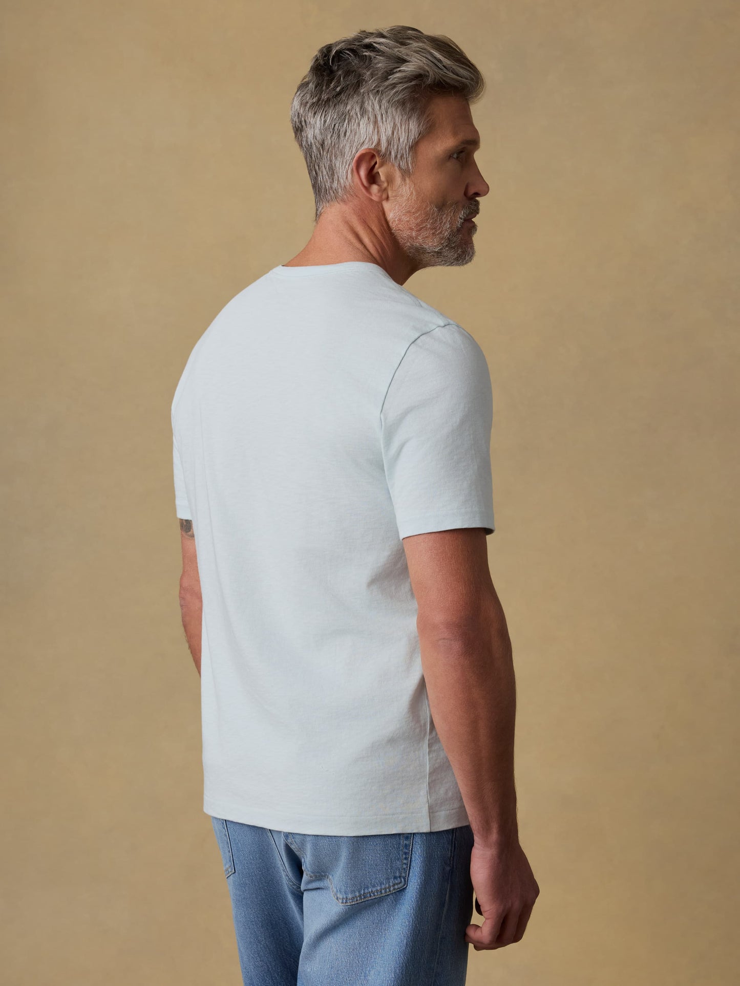 Surf Shop Sunwashed Regenerative Tee - Sky