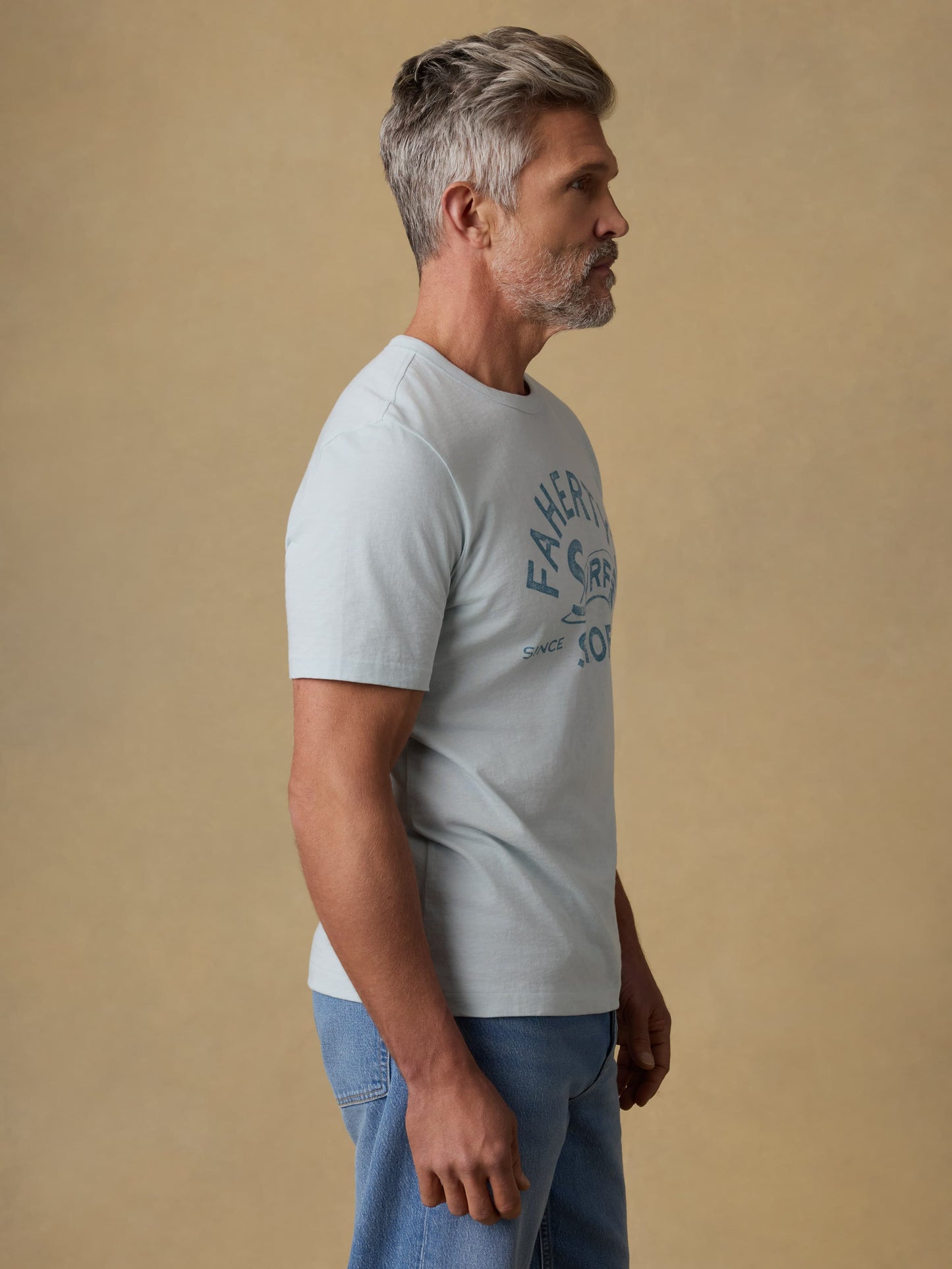 Surf Shop Sunwashed Regenerative Tee - Sky