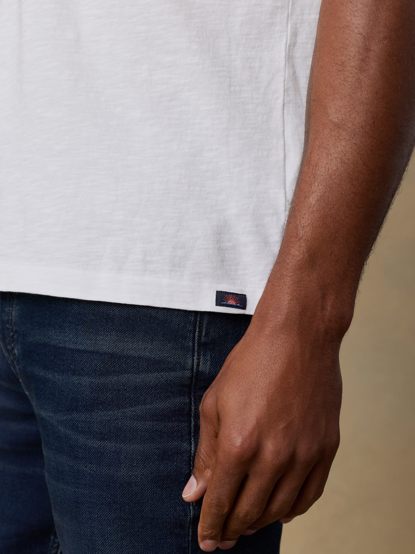 Surf Shop Sunwashed Regenerative Pocket Tee - White