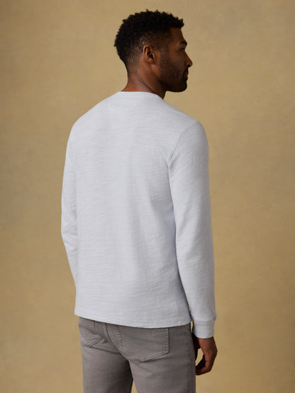 Sunwashed Organic Henley - Coastal Breeze
