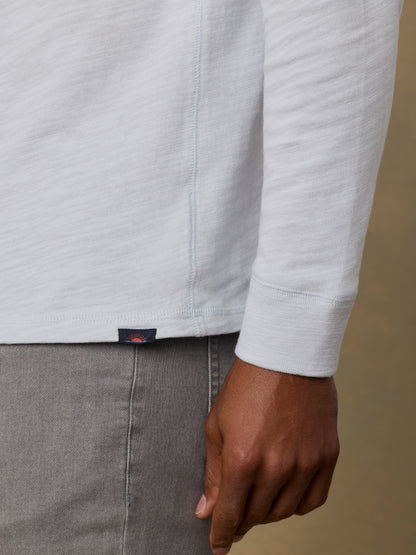 Sunwashed Organic Henley - Coastal Breeze