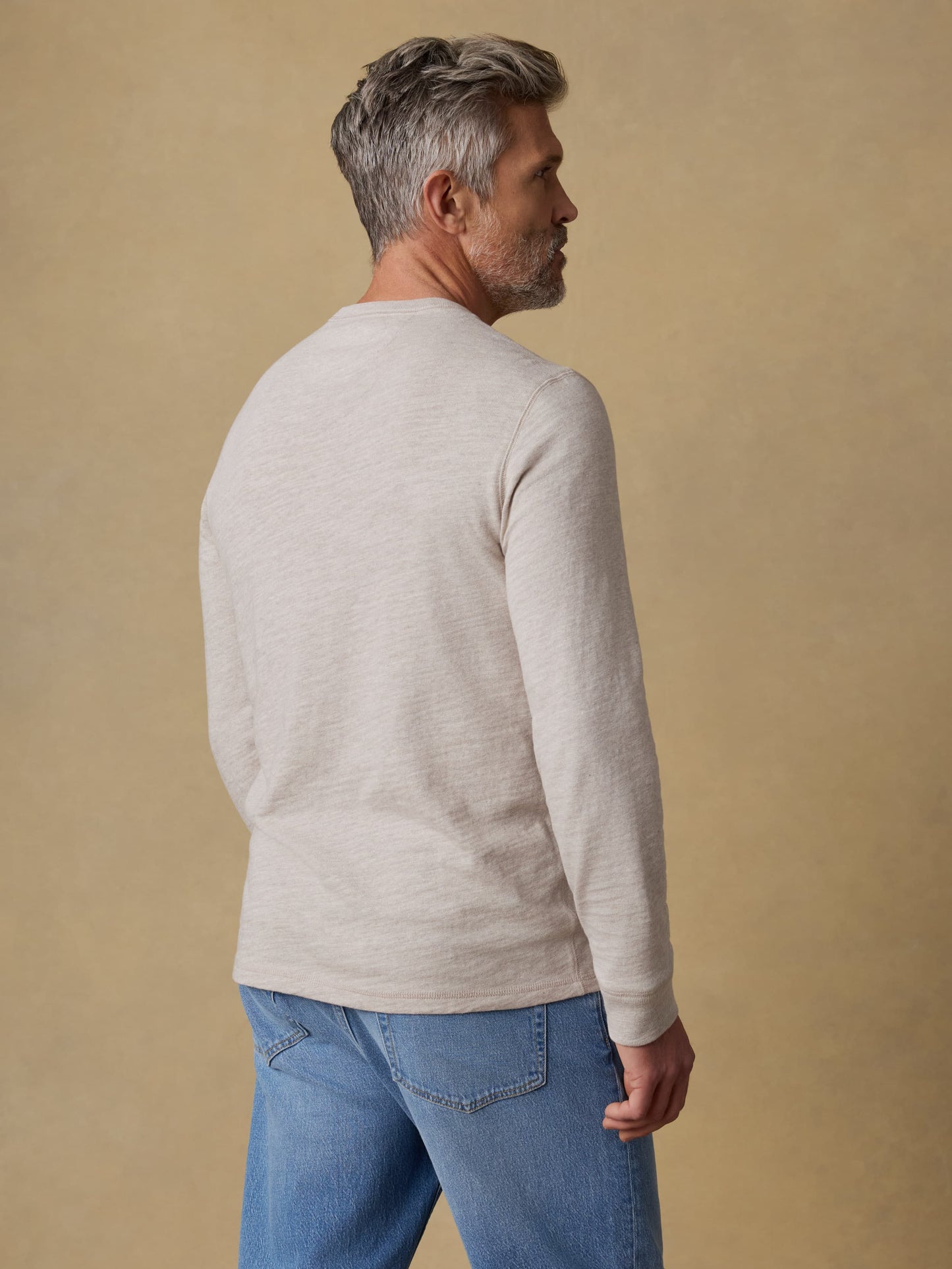 Sunwashed Organic Henley - Oat Plains Heather