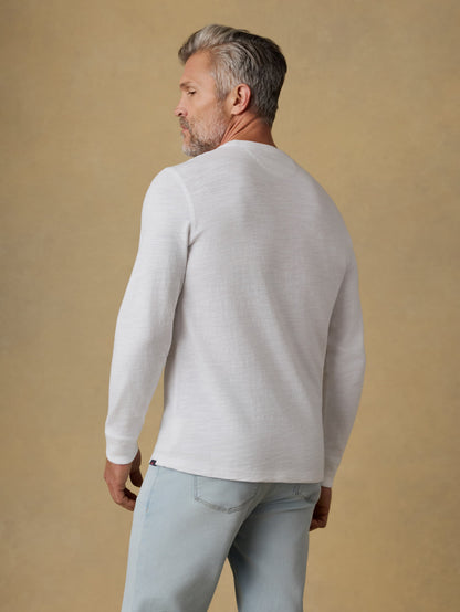 Sunwashed Organic Henley - White