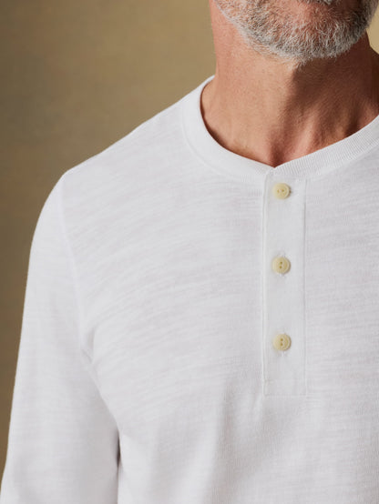 Sunwashed Organic Henley - White