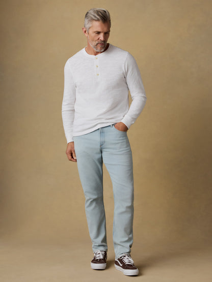 Sunwashed Organic Henley - White