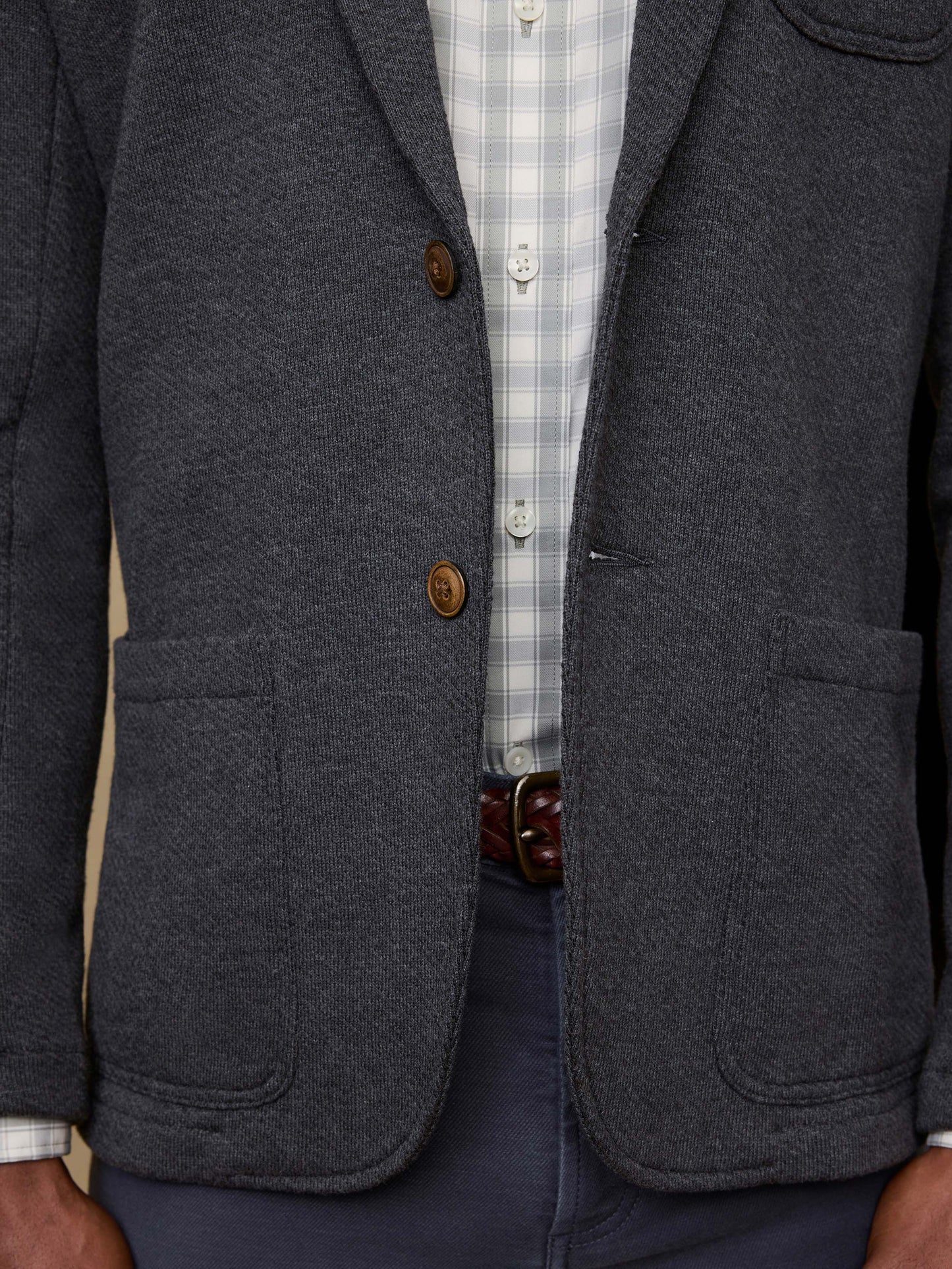 Inlet Knit Blazer - Black Sky Melange