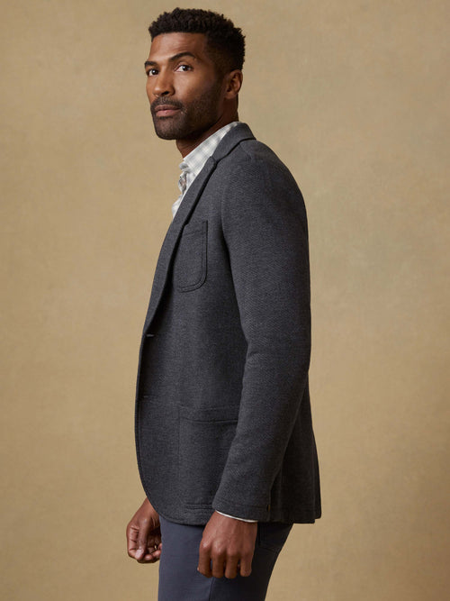 Inlet Knit Blazer (Tall) - Black Sky Melange