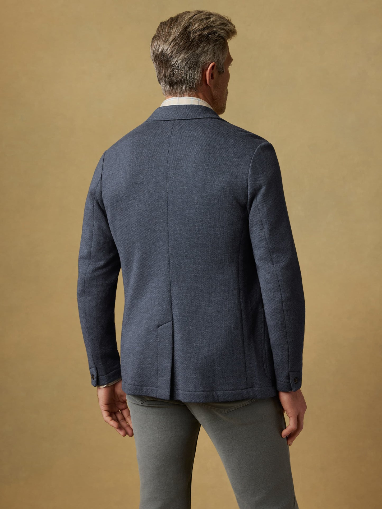 Inlet Knit Blazer - Deep Navy Melange