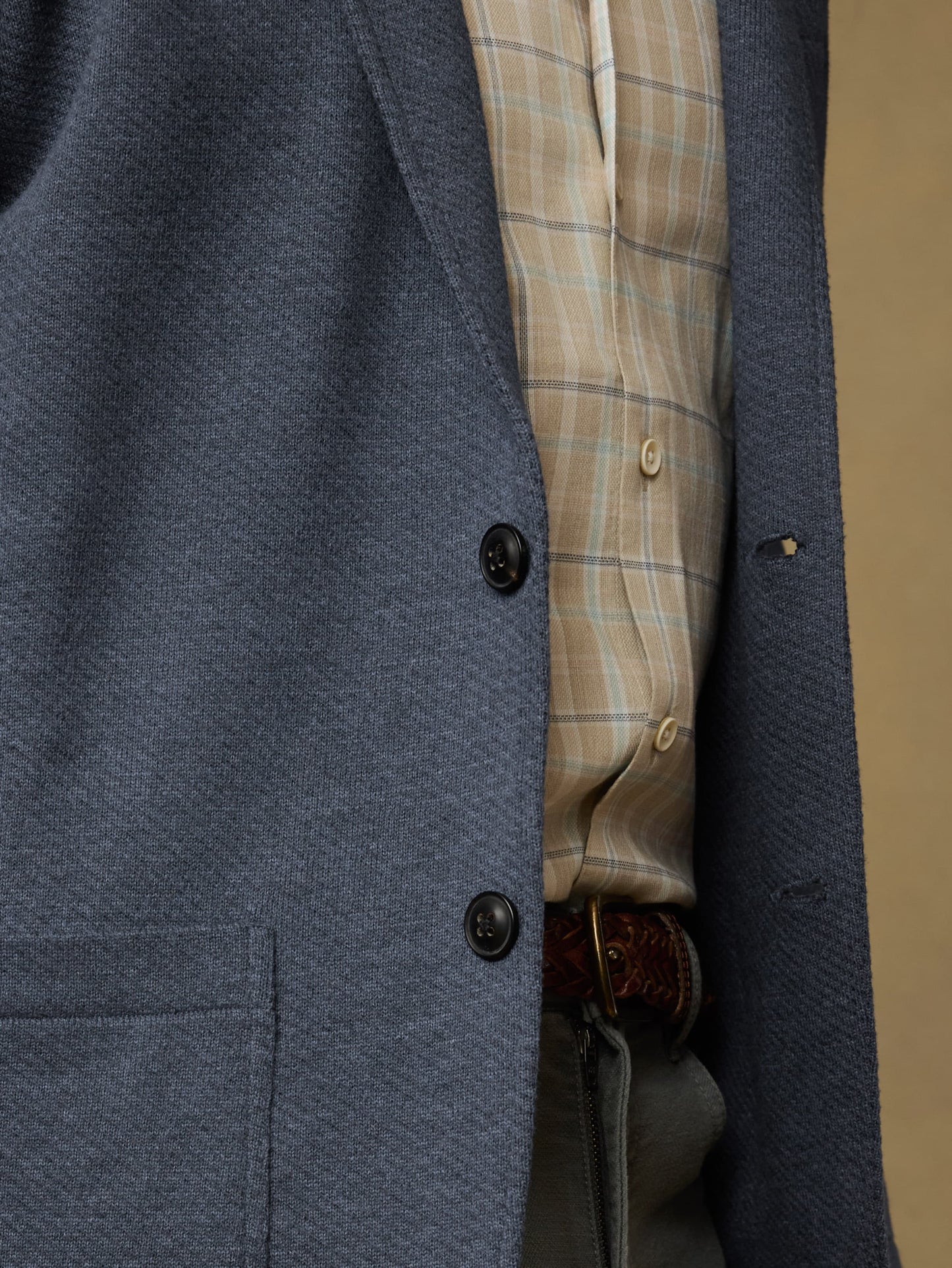 Inlet Knit Blazer - Deep Navy Melange