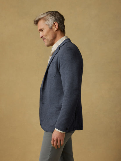 Inlet Knit Blazer - Deep Navy Melange