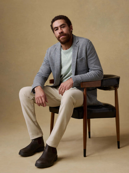 Inlet Knit Blazer - Medium Grey Melange