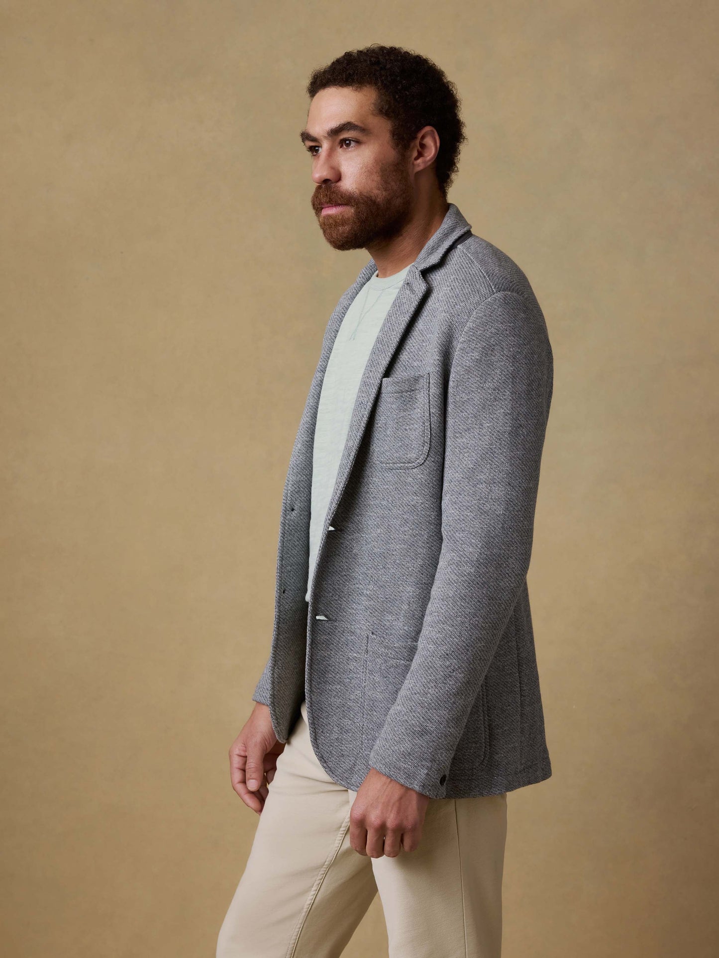 Inlet Knit Blazer (Tall) - Medium Grey Melange
