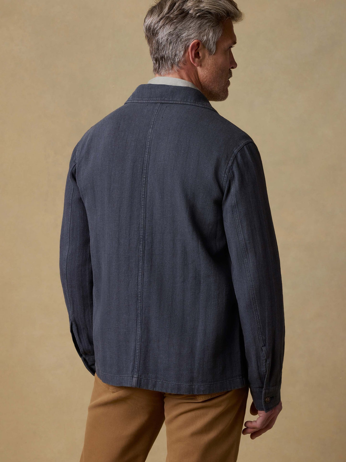 Herringbone Studio Jacket - Polar Night Herringbone