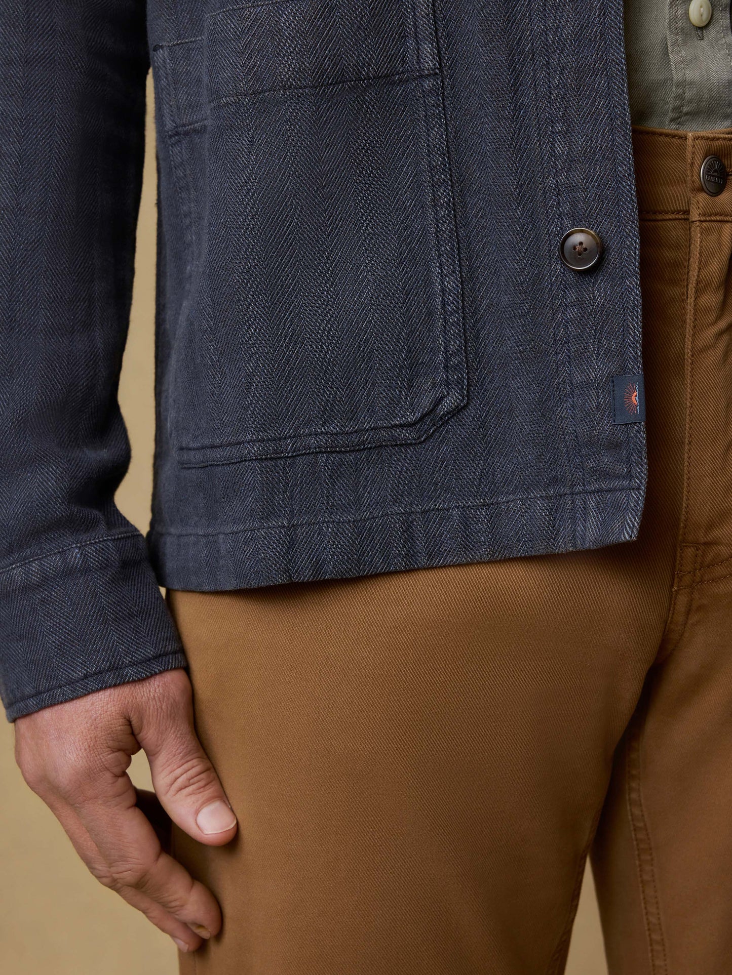 Herringbone Studio Jacket - Polar Night Herringbone