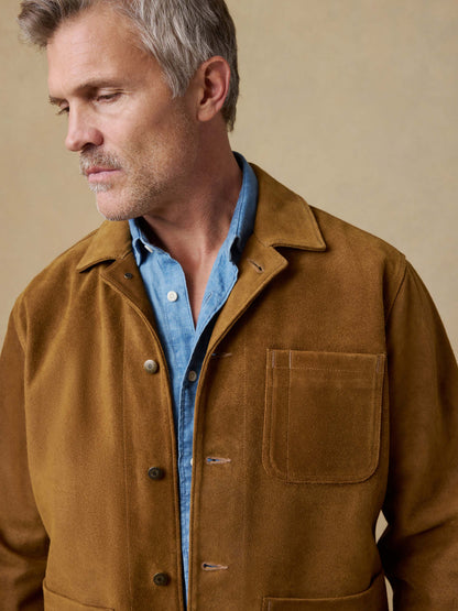 Suede Studio Jacket - Golden Chestnut