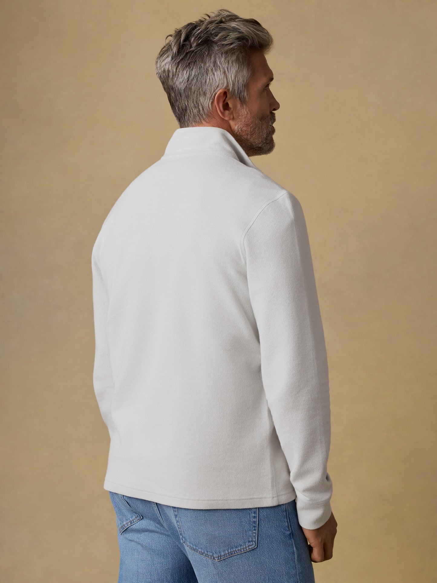 Highland Knit Quarter Zip - Ice Grey