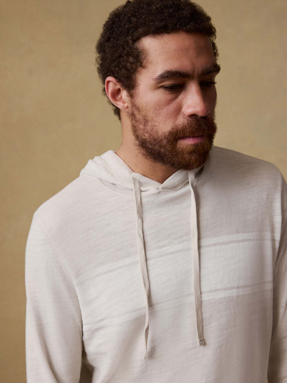 Sunwashed Organic Hoodie - Ice Grey Surf Stripe