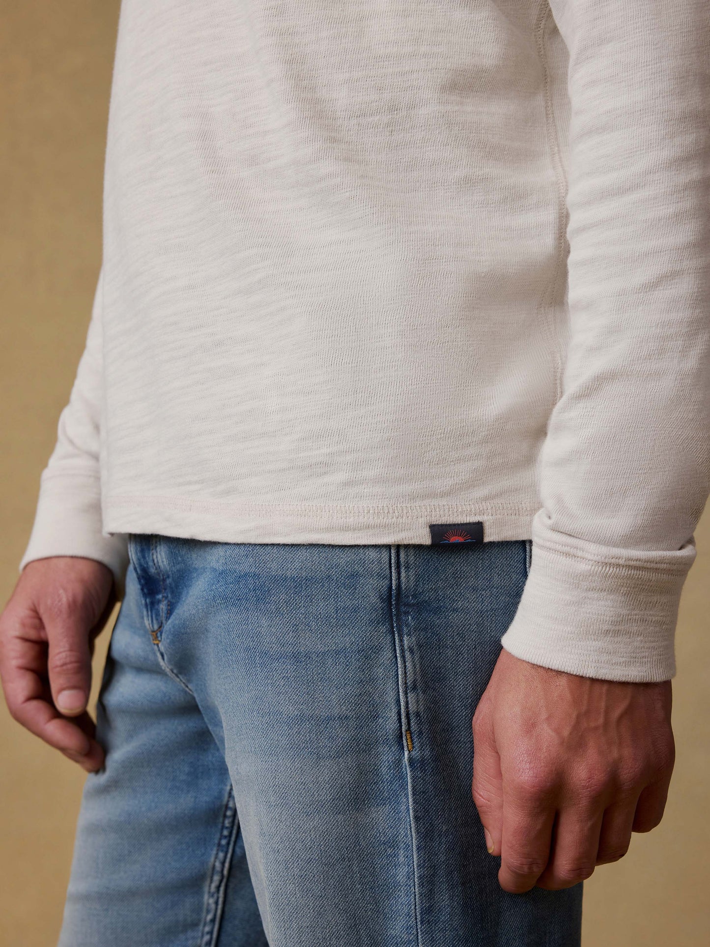 Sunwashed Organic Hoodie - Ice Grey Surf Stripe