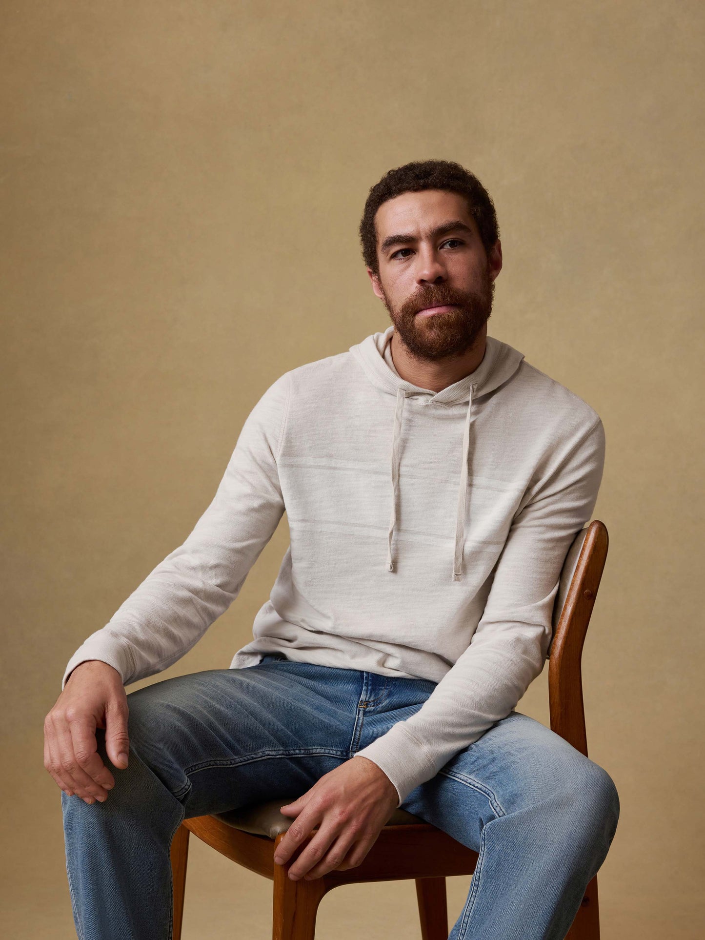 Sunwashed Organic Hoodie - Ice Grey Surf Stripe