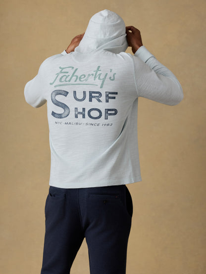 Surf Shop Sunwashed Organic Hoodie - Sky
