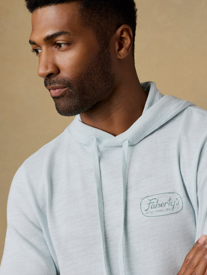 Surf Shop Sunwashed Organic Hoodie - Sky