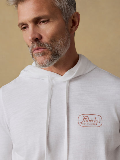 Surf Shop Sunwashed Organic Hoodie - White