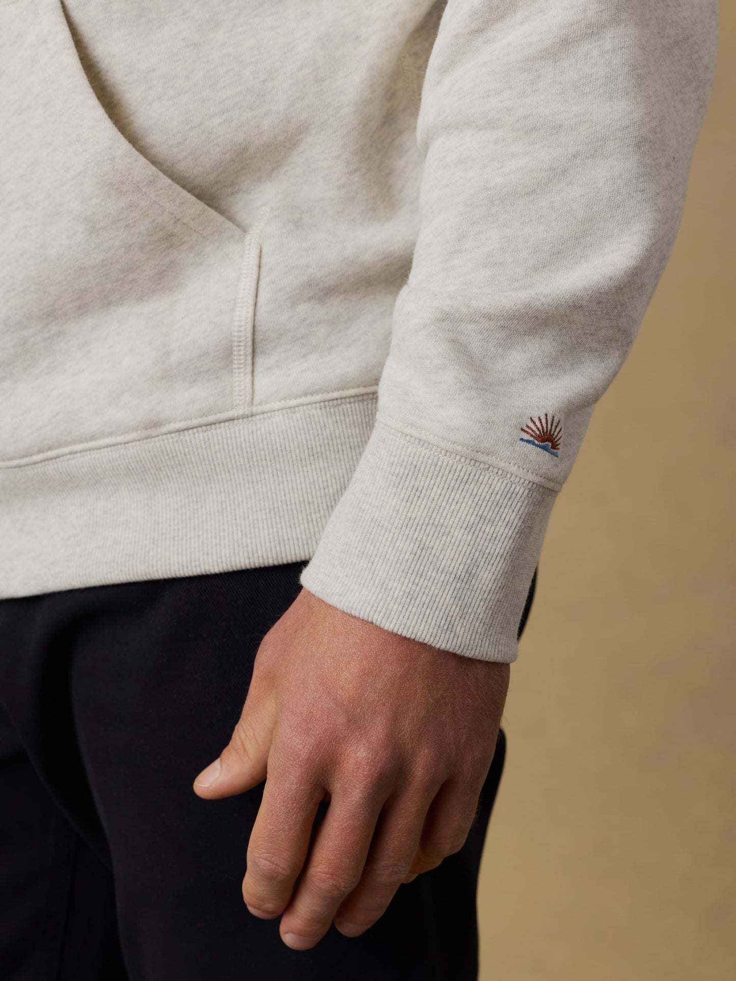 Surf Shop High Standard Fleece Hoodie - Antique Ivory Heather